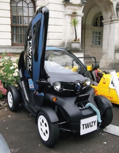 Will cars like the Renault Twizy lead the charge (ahem) to a low carbon urban automobility? (Picture source: author's photograph)
