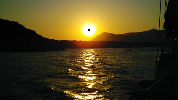 Geographical inspiration - a Santorini sunset (Picture source: author's photograph).